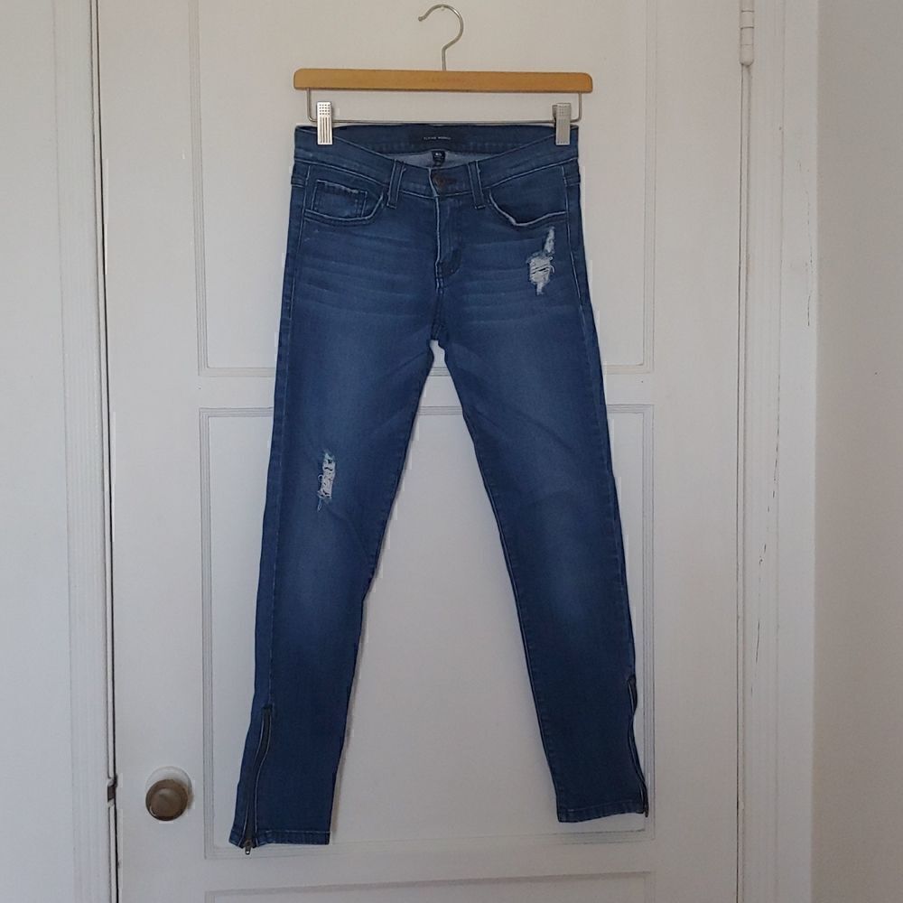 Flying Monkey Women's Cropped Ankle Zip Skinny Jean Size 26